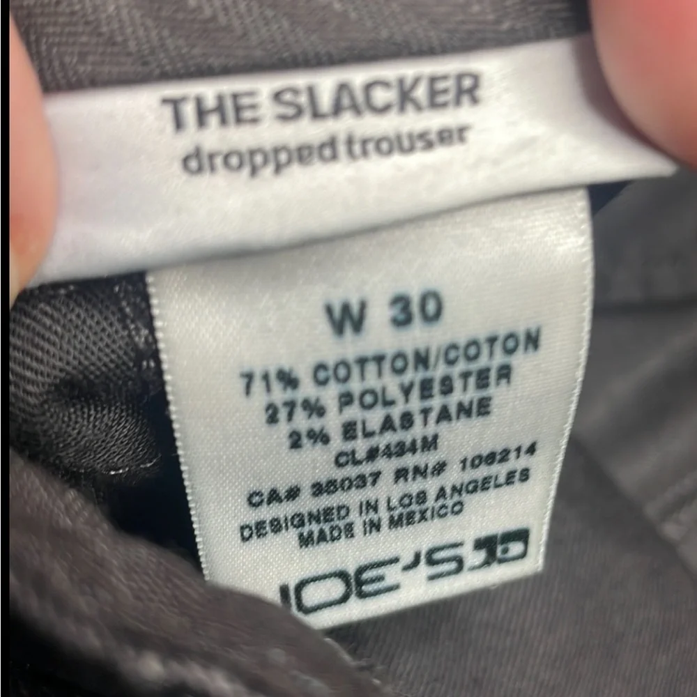 Joe’s The Slacker Dropped Trouser Black Size 30